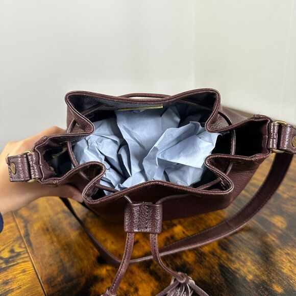 Yves Saint Laurent YSL Vintage Bucket Bag Brown Leather - Picture 8 of 15